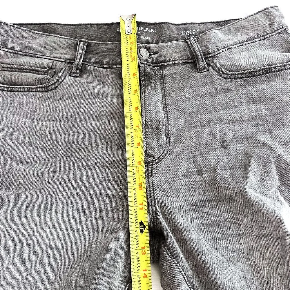 Banana Republic Men's Travel Jean Grey Wash Slim Fit